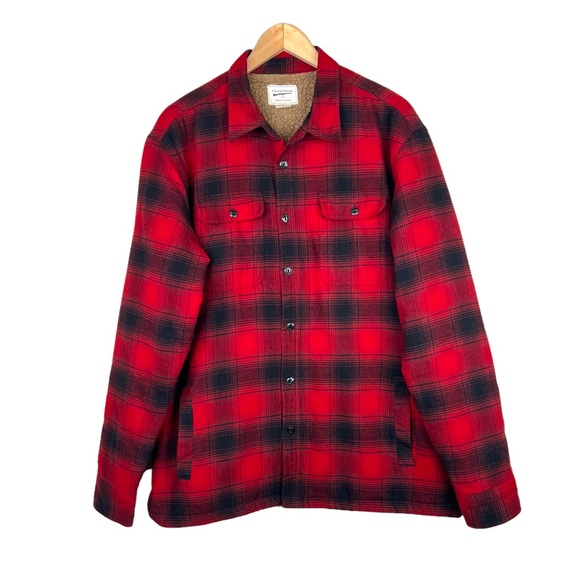 Field Stream Red Plaid Flannel Quilted 